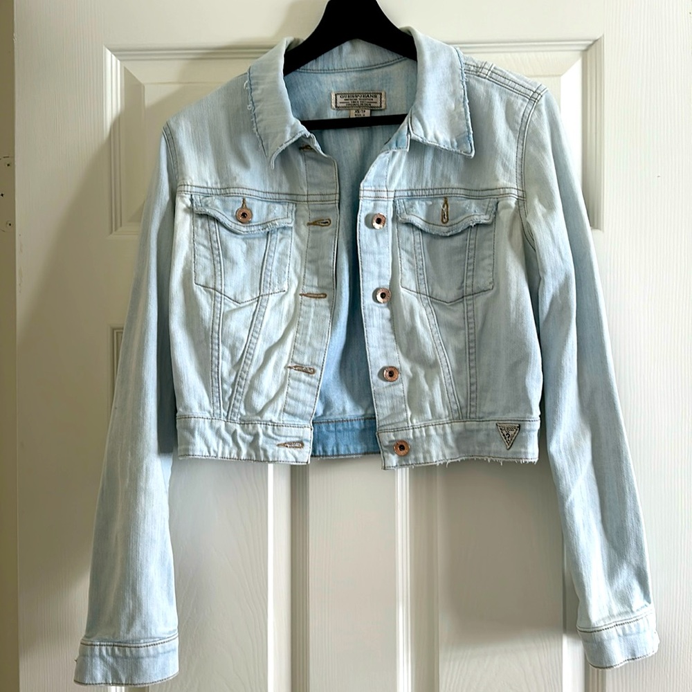 Guess Jeans denim jacket light blue wash XS